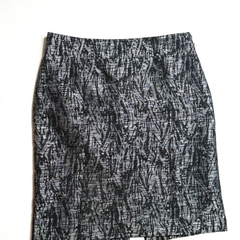 Ann Taylor Black and Gray Mini Skirt